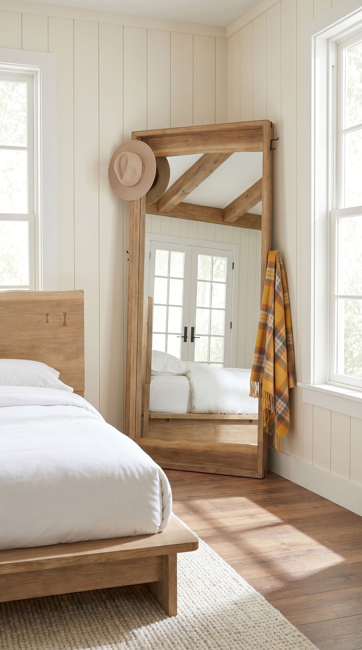 Stillwater Full-Length Floor Mirror Weathered Oak