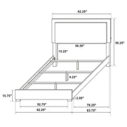 Cama con panel LED Marceline Wood en color negro