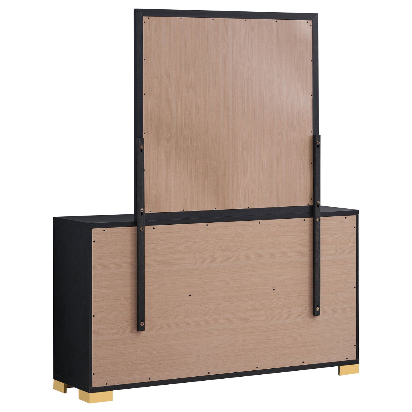 Cómoda Marceline de 6 cajones negra