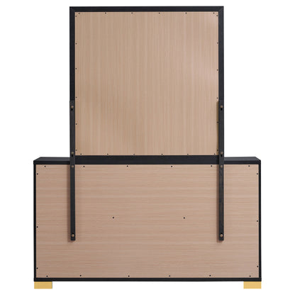 Cómoda Marceline de 6 cajones negra