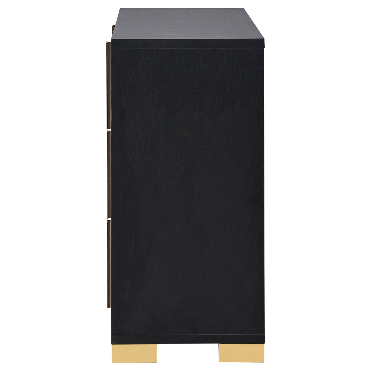 Cómoda Marceline de 6 cajones negra