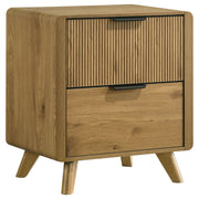 Bennett California King Upholstered 4-Piece Modern Bedroom Set Light Oak