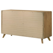 Bennett Mid-Century 6-Drawer Rubberwood Dresser Light Oak