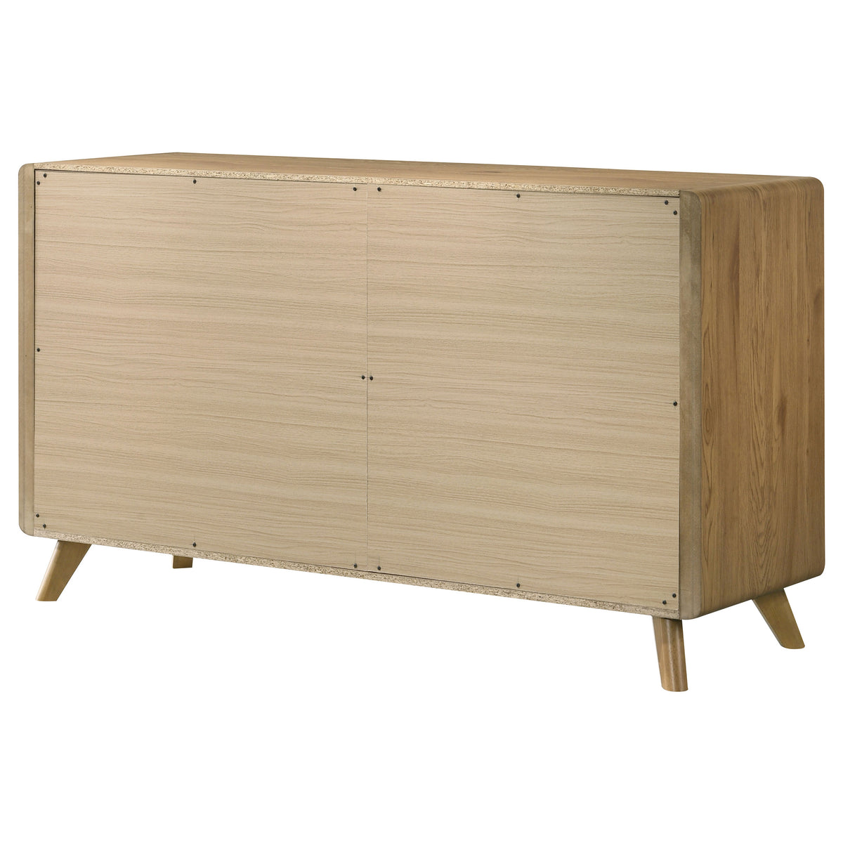 Bennett Mid-Century 6-Drawer Rubberwood Dresser Light Oak