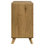 Bennett Mid-Century 6-Drawer Rubberwood Dresser Light Oak