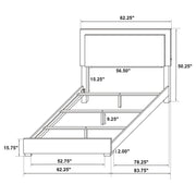 Cama con panel LED Marceline Wood en color negro