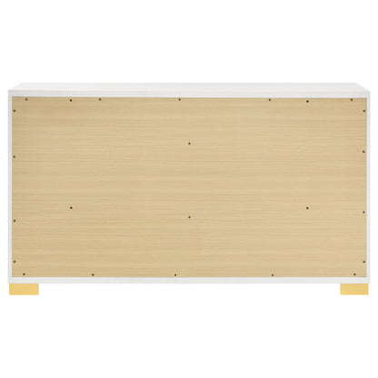 Cómoda Marceline de 6 cajones negra