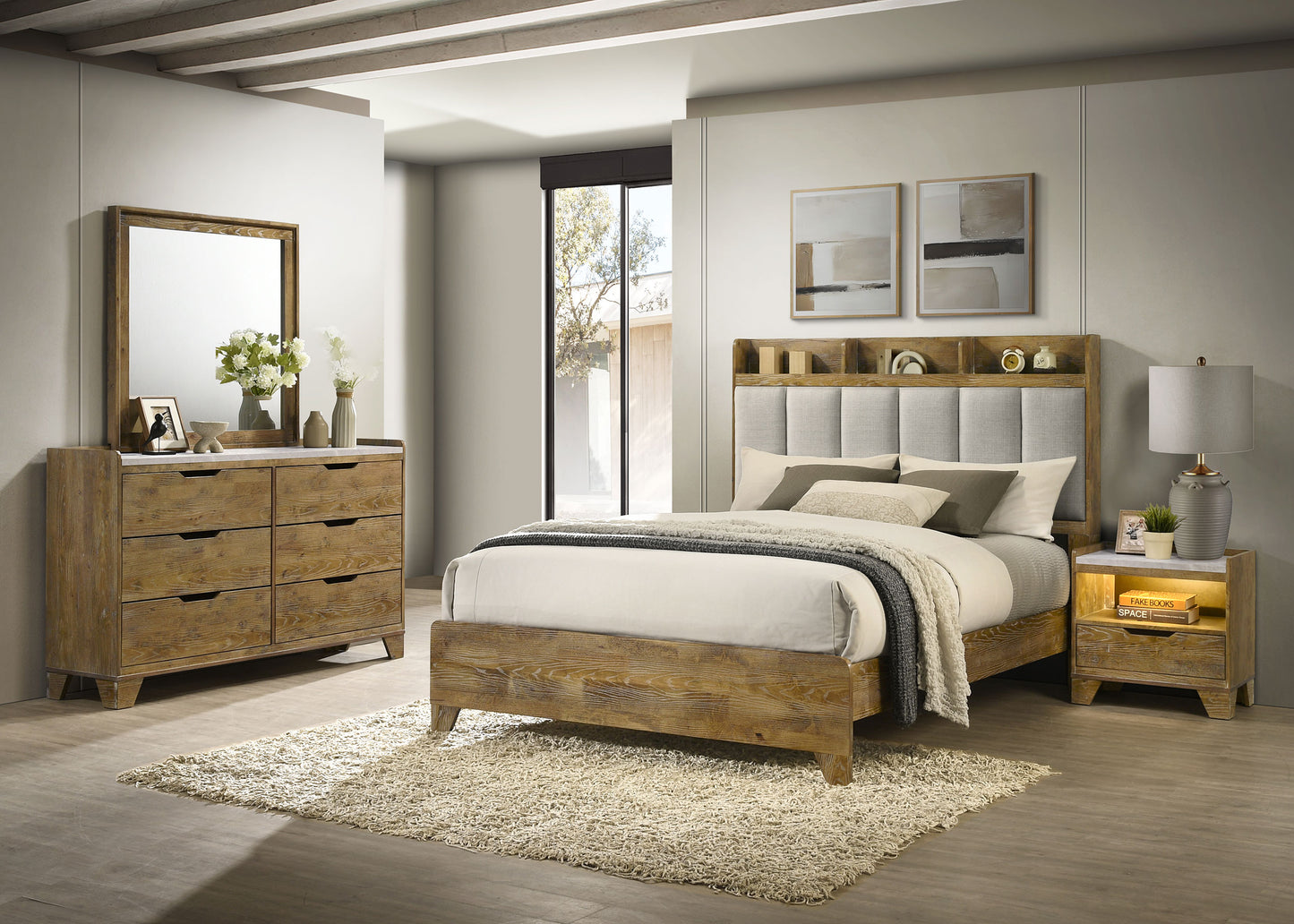 Henderson  Bedroom Set Medium Oak