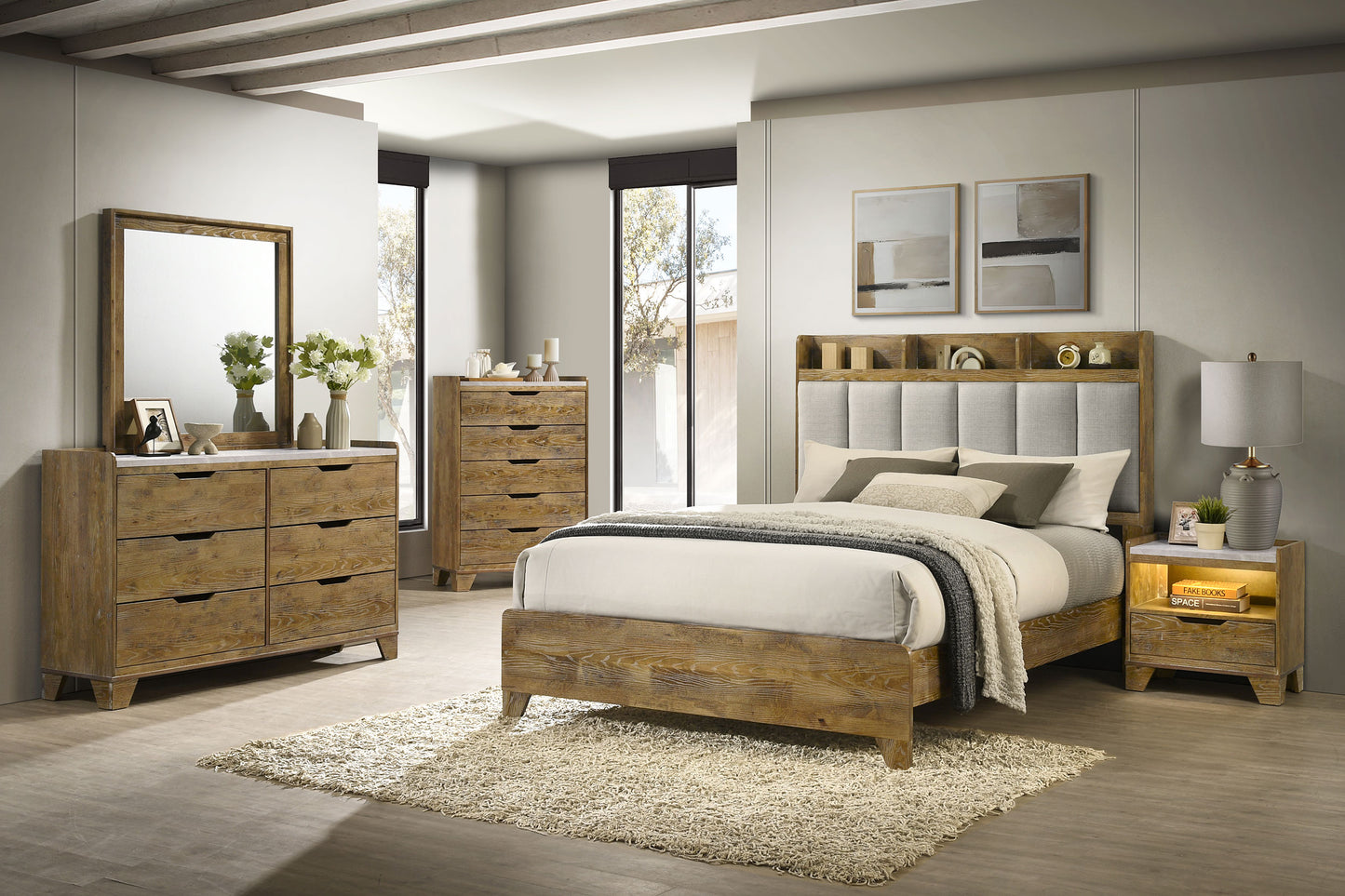 Henderson  Bedroom Set Medium Oak
