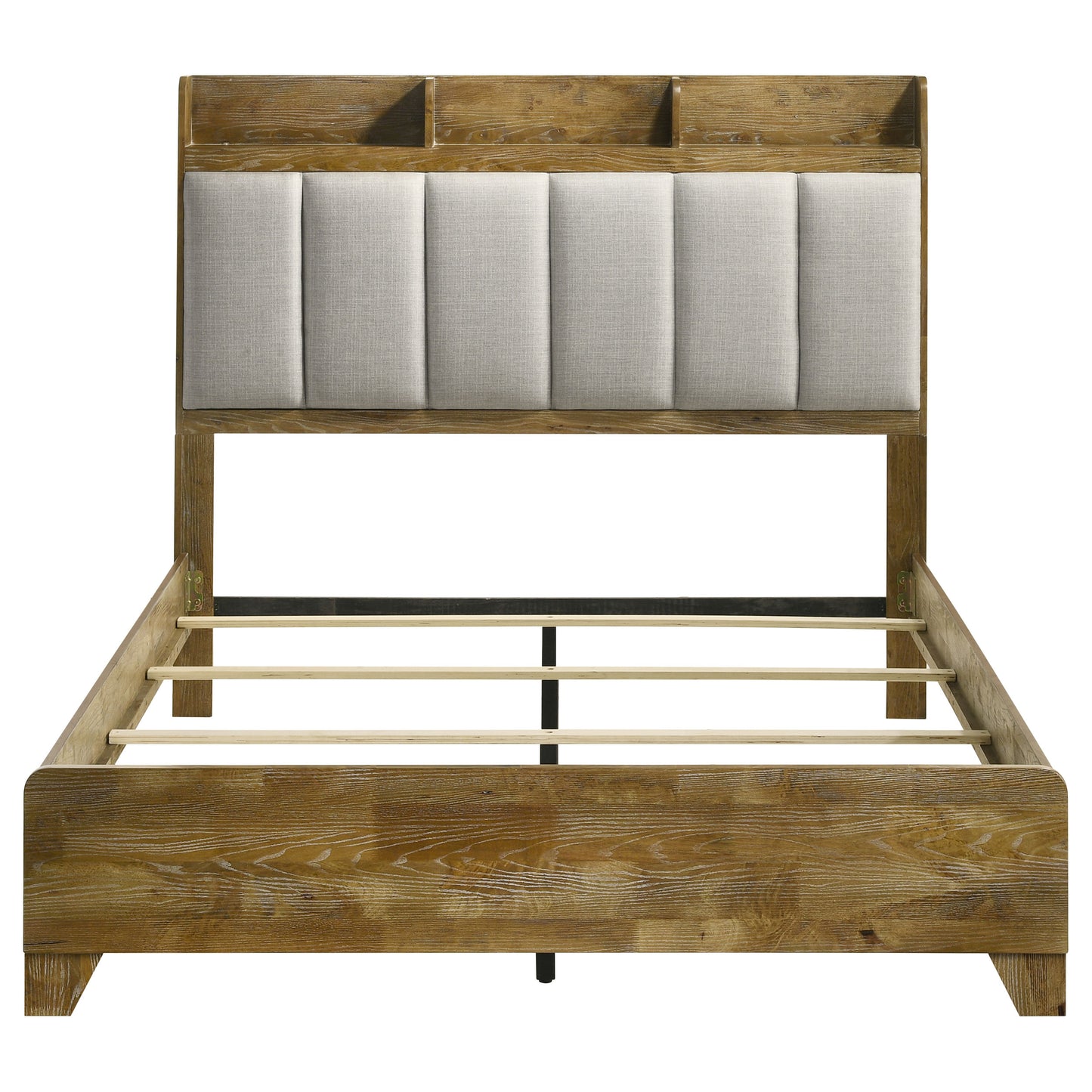 Henderson 57-inch Bookcase Panel Bed Medium Oak