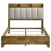 Henderson 57-inch Bookcase Panel Bed Medium Oak
