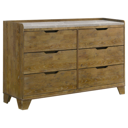 Henderson 6-drawer Bedroom Dresser Cabinet Medium Oak