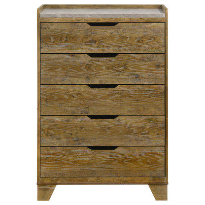 Henderson 5-drawer Bedroom Chest of Drawers Medium Oak