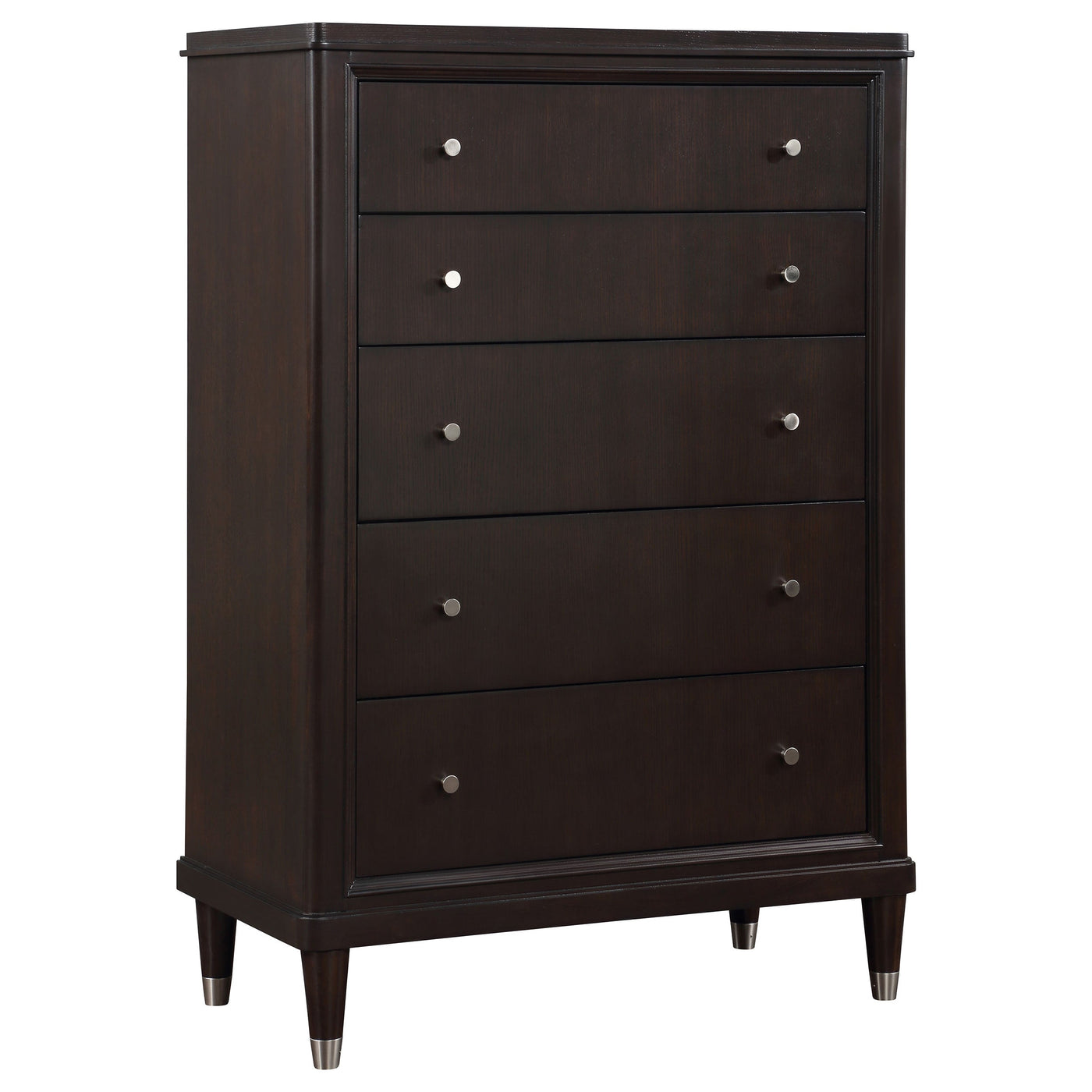 Cómoda de dormitorio Emberlyn de 5 cajones marrón