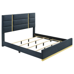Ines 52-inch Fabric Upholstered Queen Panel Bed Grey