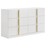 Ines  Bedroom Set Grey/Navy and White High Gloss