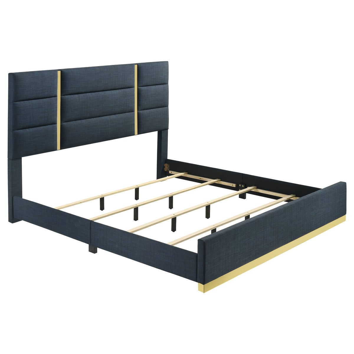 Ines 52-inch Fabric Upholstered Queen Panel Bed Grey