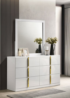 Ines 6-Drawer Dresser with Mirror