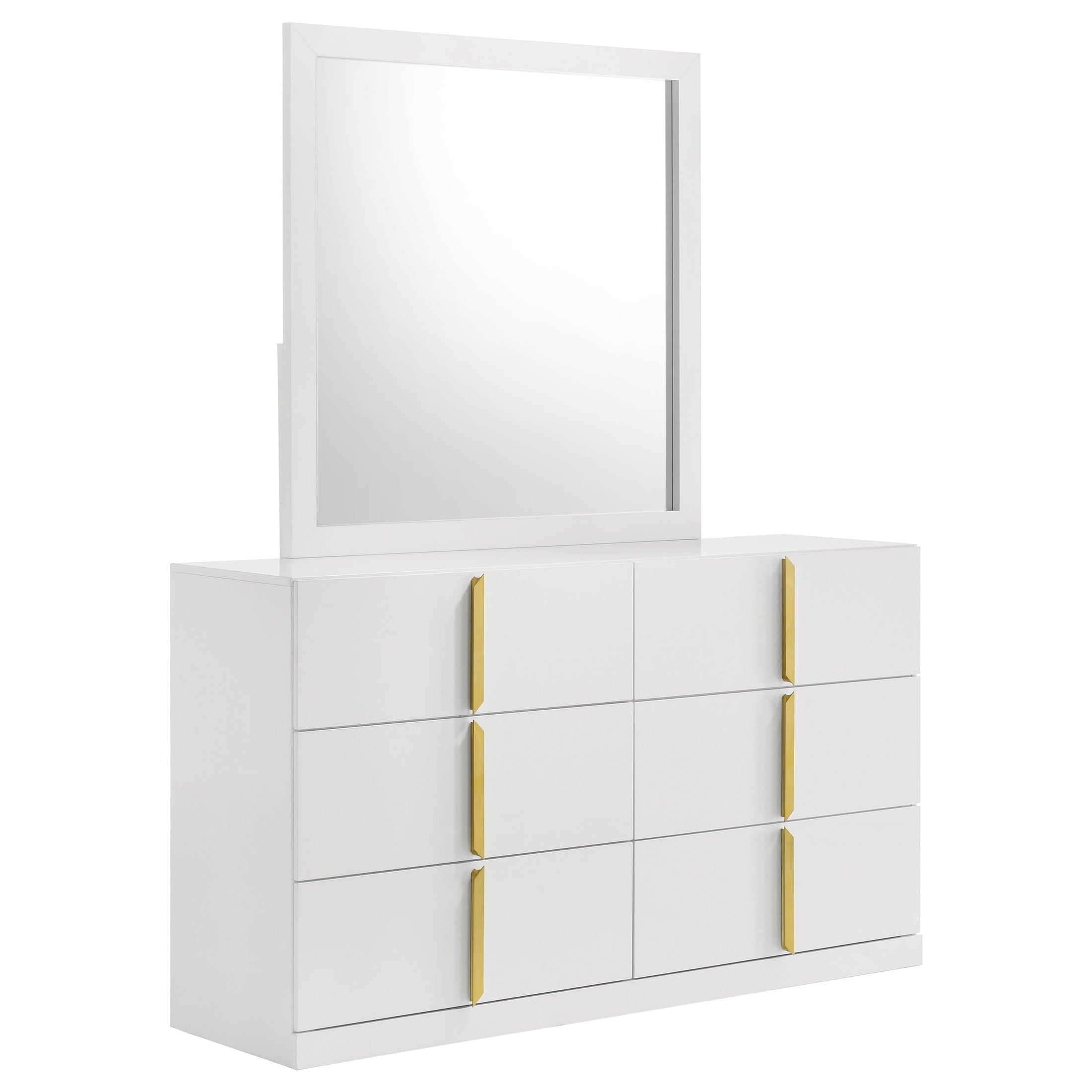 Ines 6-Drawer Dresser with Mirror