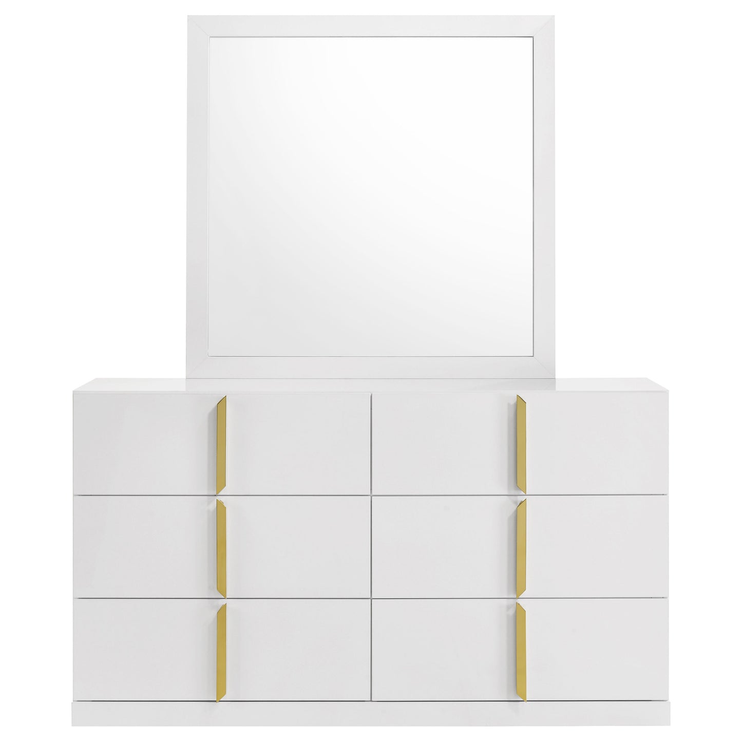 Ines 6-Drawer Dresser with Mirror