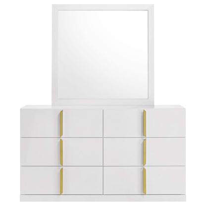 Ines 6-Drawer Dresser with Mirror