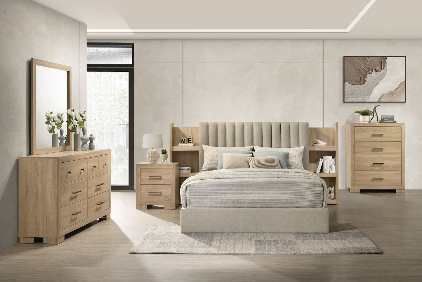 Arielle Bedroom Set Light Oak