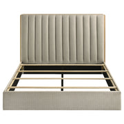 Arielle  Bookcase Panel Storage Bed Light Oak