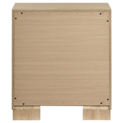 Arielle 2-drawer Bedroom Nightstand with Casters Light Oak