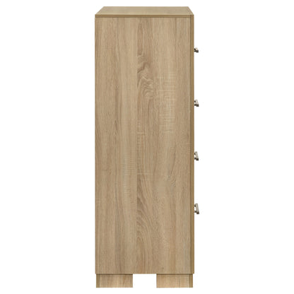 Arielle 4-drawer Bedroom Chest of Drawers Light Oak