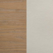 Leanne Eastern King LED Panel Bed Off White and Light Oak