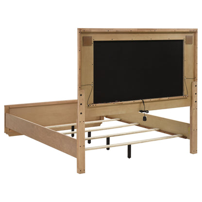 Leanne 4-piece Queen Bedroom Set Light Oak