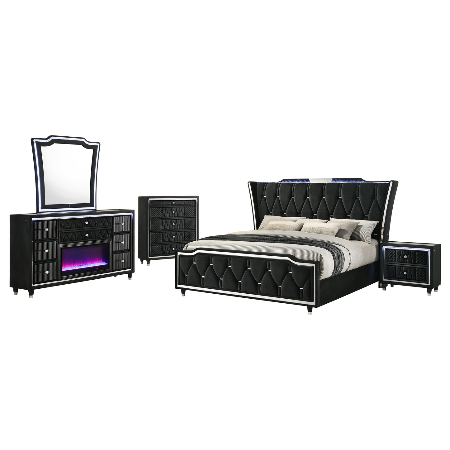 Lorient  Bedroom Set Black