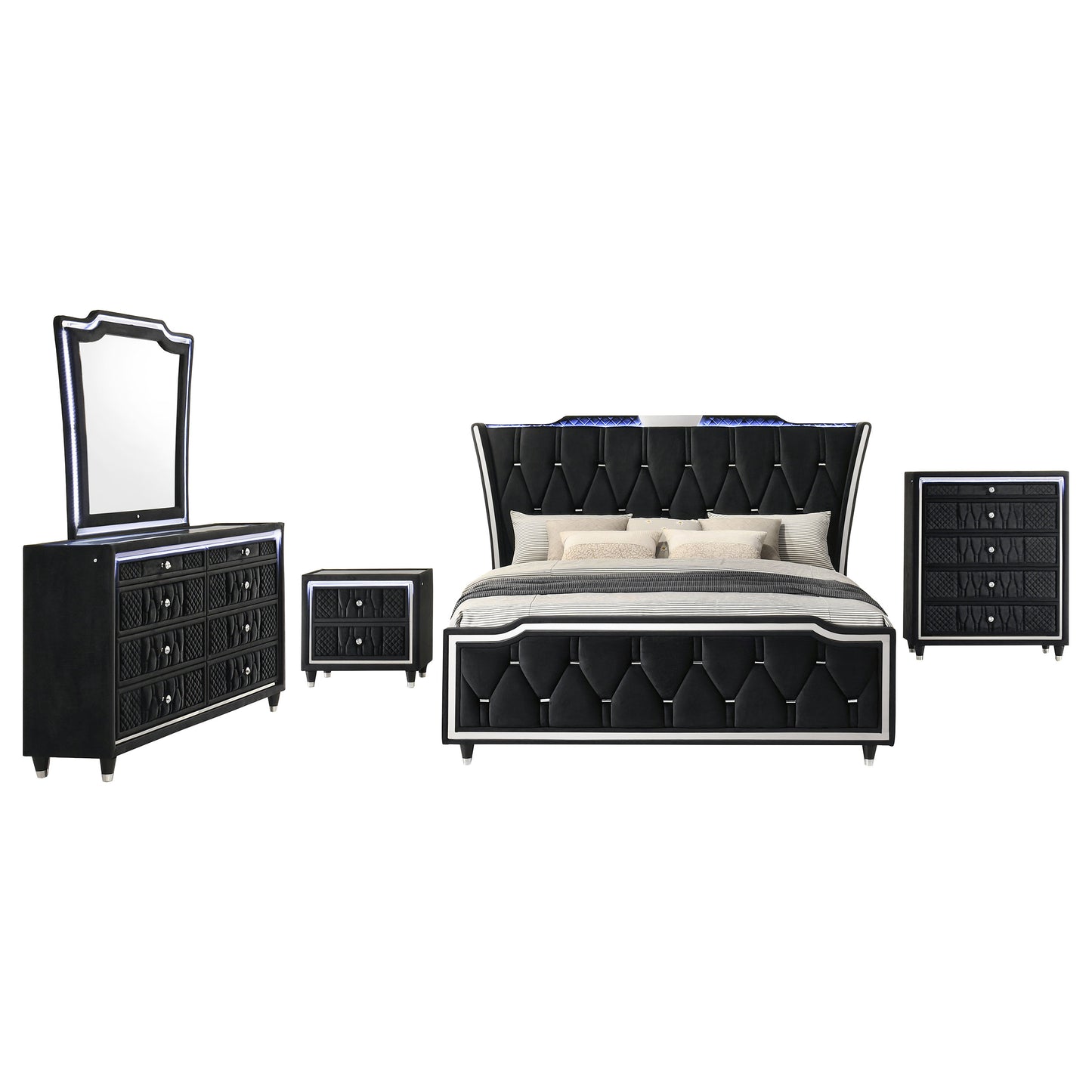 Lorient  Bedroom Set Black