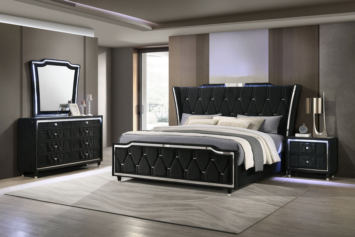 Lorient 4-piece California King Bedroom Set Black