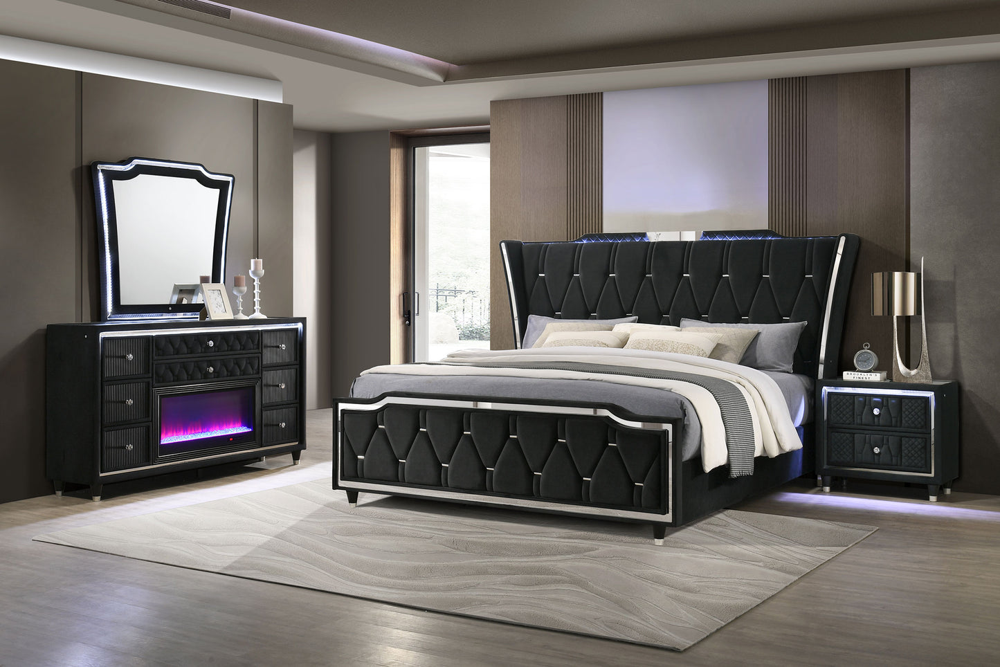 Lorient  Bedroom Set Black