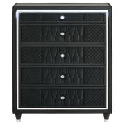 Lorient 5-drawer LED Chest of Drawers Black