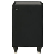 Ravenne 2-drawer Velvet Upholstered LED Nightstand with USB Black