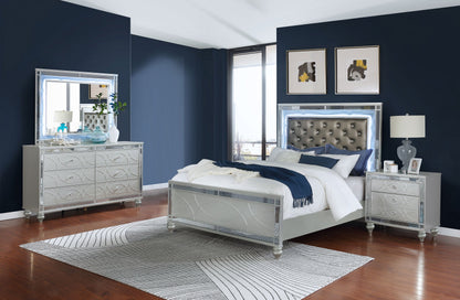 Gunnison  Bedroom Set Silver Metallic