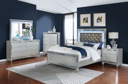 Gunnison  Bedroom Set Silver Metallic