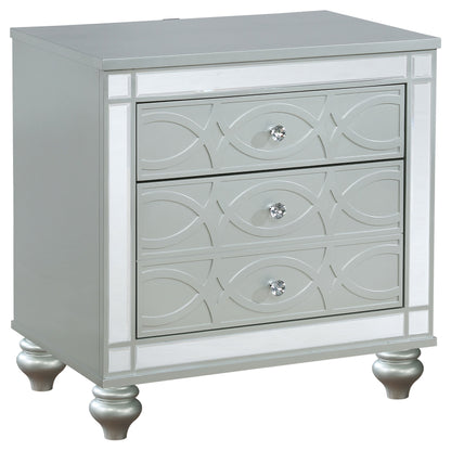 Gunnison  Bedroom Set Silver Metallic
