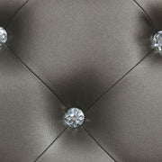 Gunnison Wood  LED Panel Bed Silver Metallic