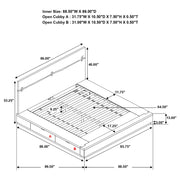 Cama con paneles de madera Winslow en nogal ahumado