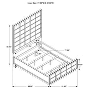Durango 77-inch  Panel Bed Smoked Peppercorn