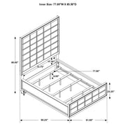 Durango 77-inch  Panel Bed Smoked Peppercorn