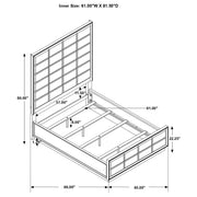 Durango 77-inch  Panel Bed Smoked Peppercorn