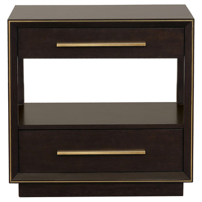 Durango 2-drawer Nightstand Bedside Table Taupe Oak