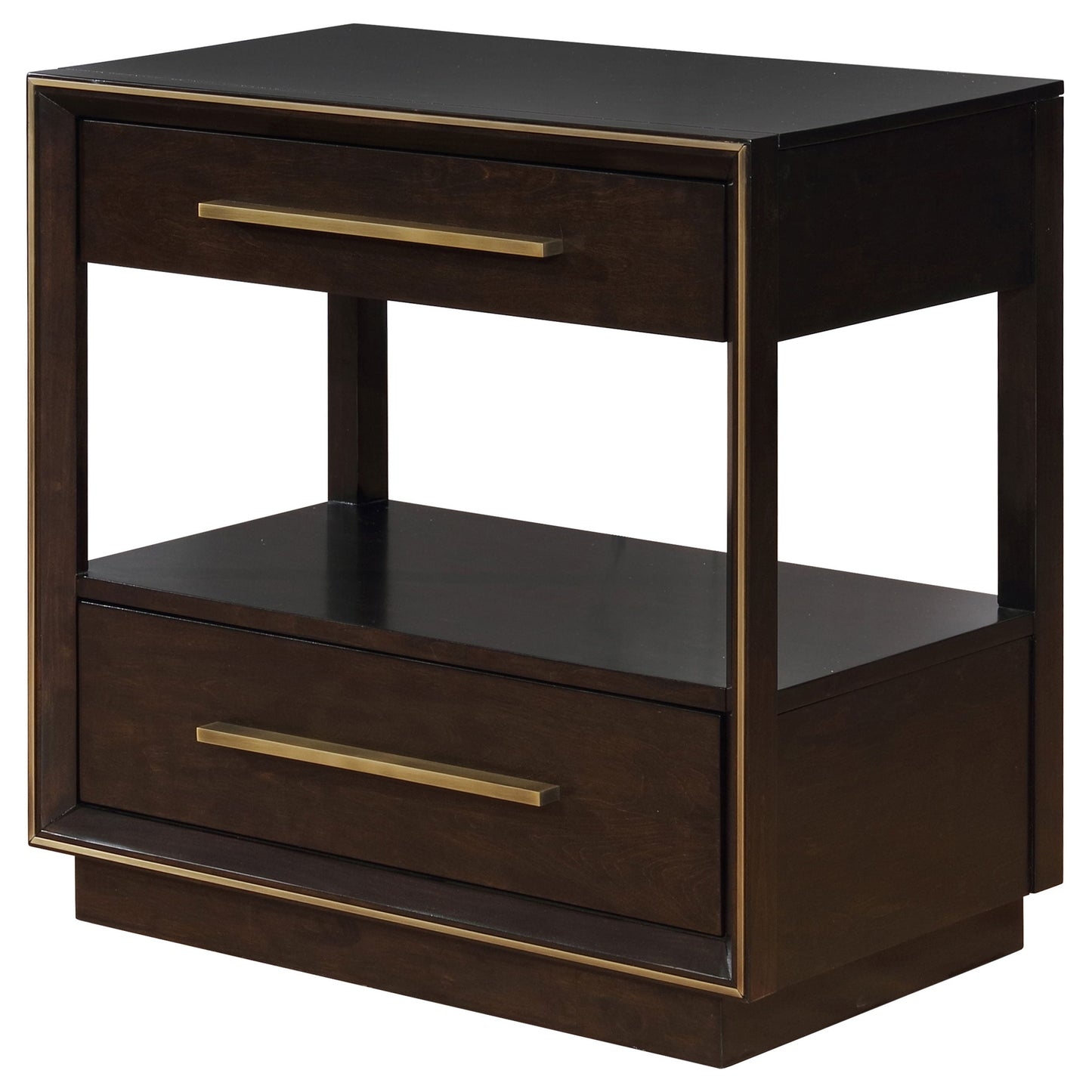 Durango 2-drawer Nightstand Bedside Table Taupe Oak