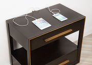 Durango 2-drawer Nightstand Bedside Table Taupe Oak