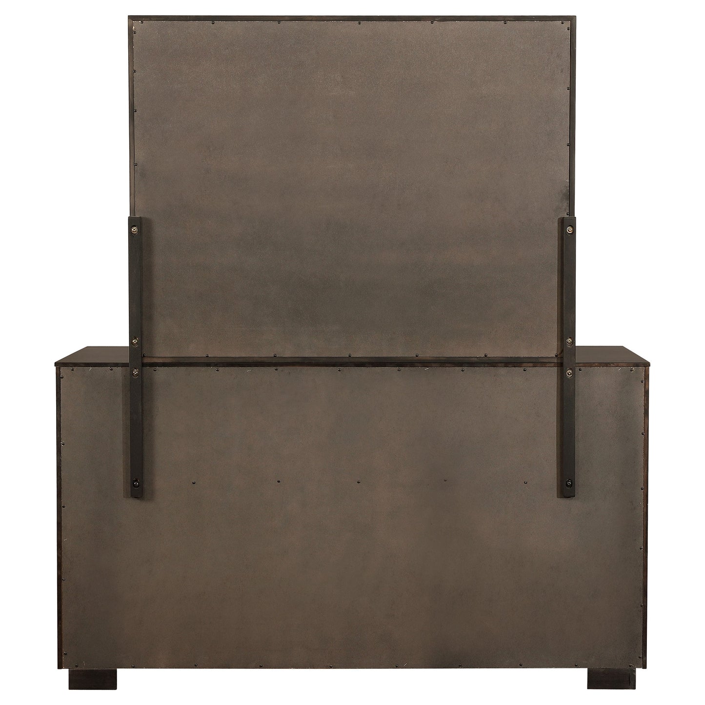 Cómoda Durango de 8 cajones color pimienta ahumada