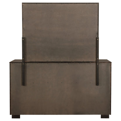 Cómoda Durango de 8 cajones color pimienta ahumada